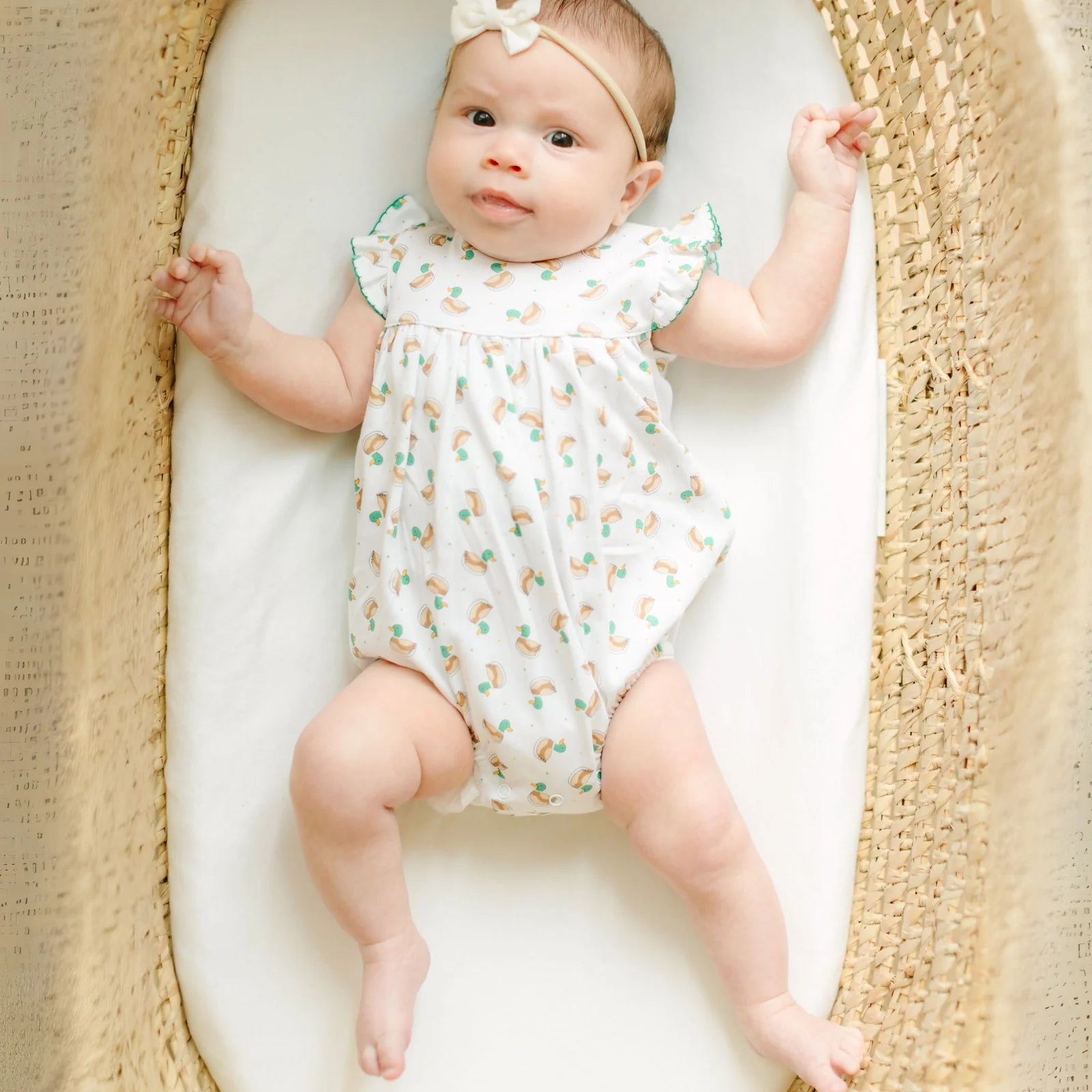 Mini Mallard Print Flutters Bubble - Green
