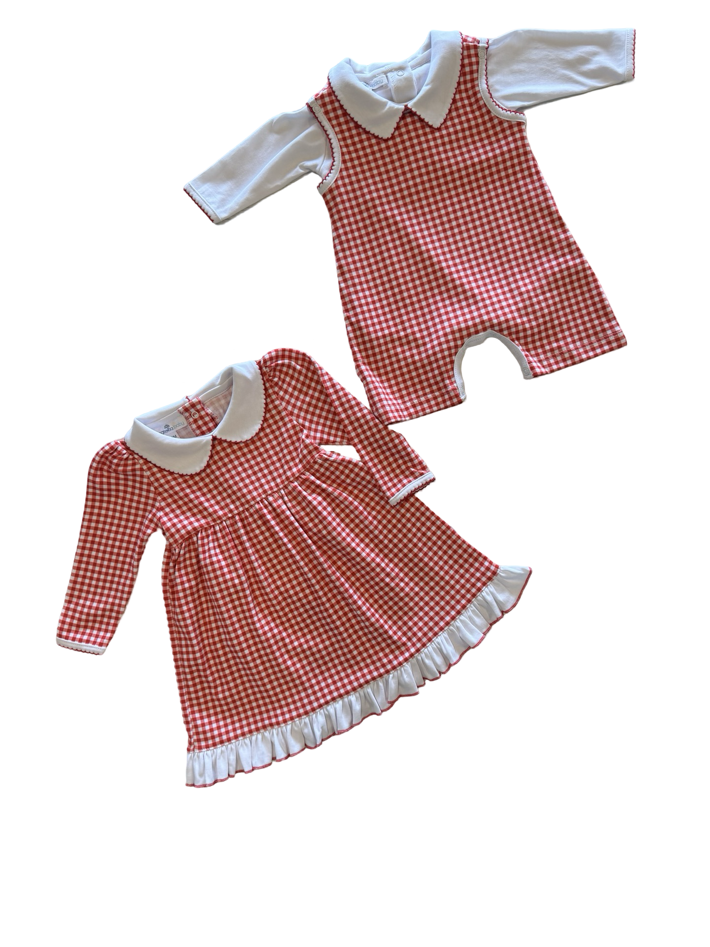 Magnolia Baby Holiday Mini Checks Collared Dress