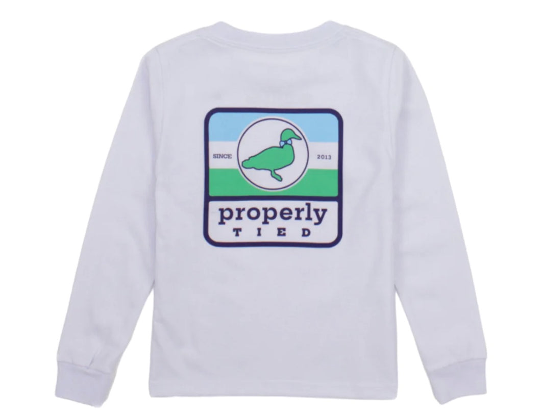 Properly Tied Sign Logo LS White