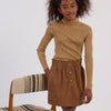 GIRLS WOVEN SKIRT CAMEL