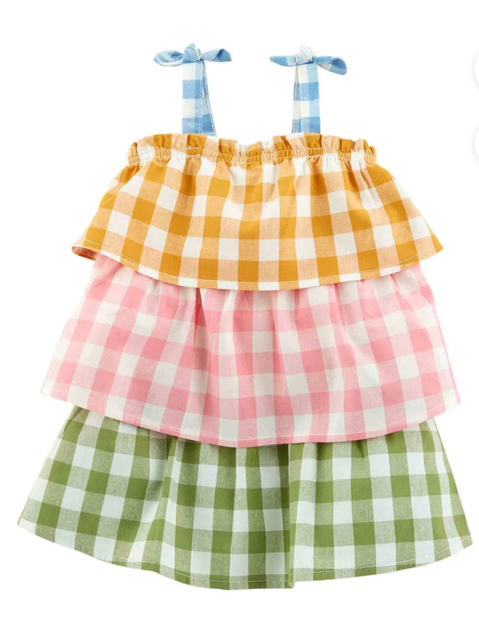 Mudpie Tiered Check Dress