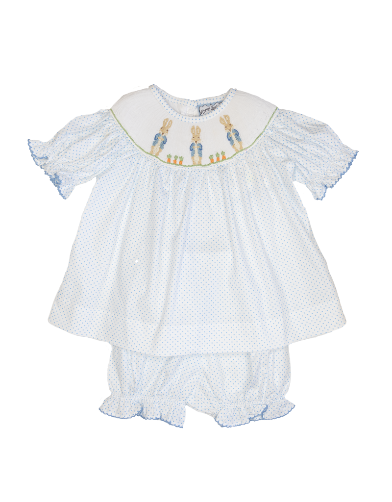 Three Sisters Peter Rabbit Smocked Bloomer Set