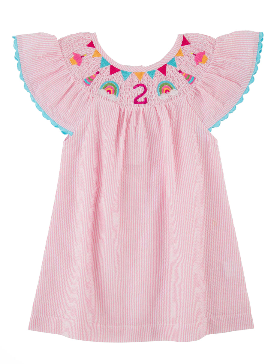 Mud Pie - Smocked 2nd Birthday Dress