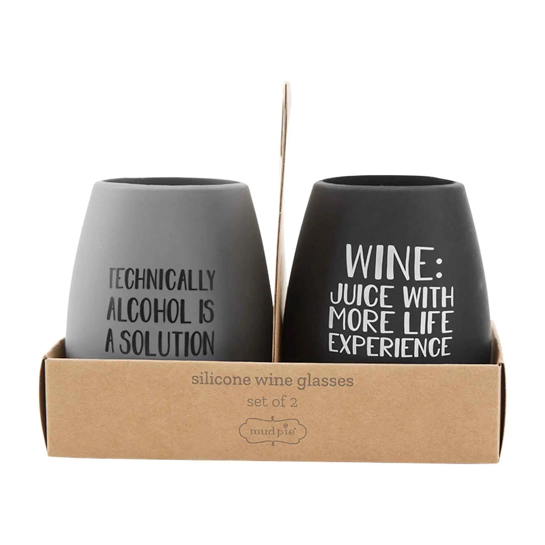 Mud Pie - Silicone Wine Set (grey)