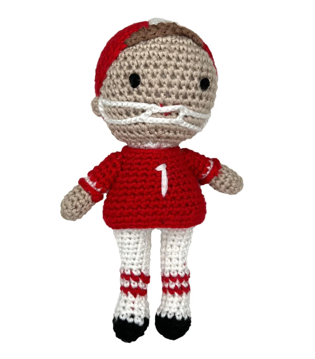Zubels - Crochet Football Player Rattle