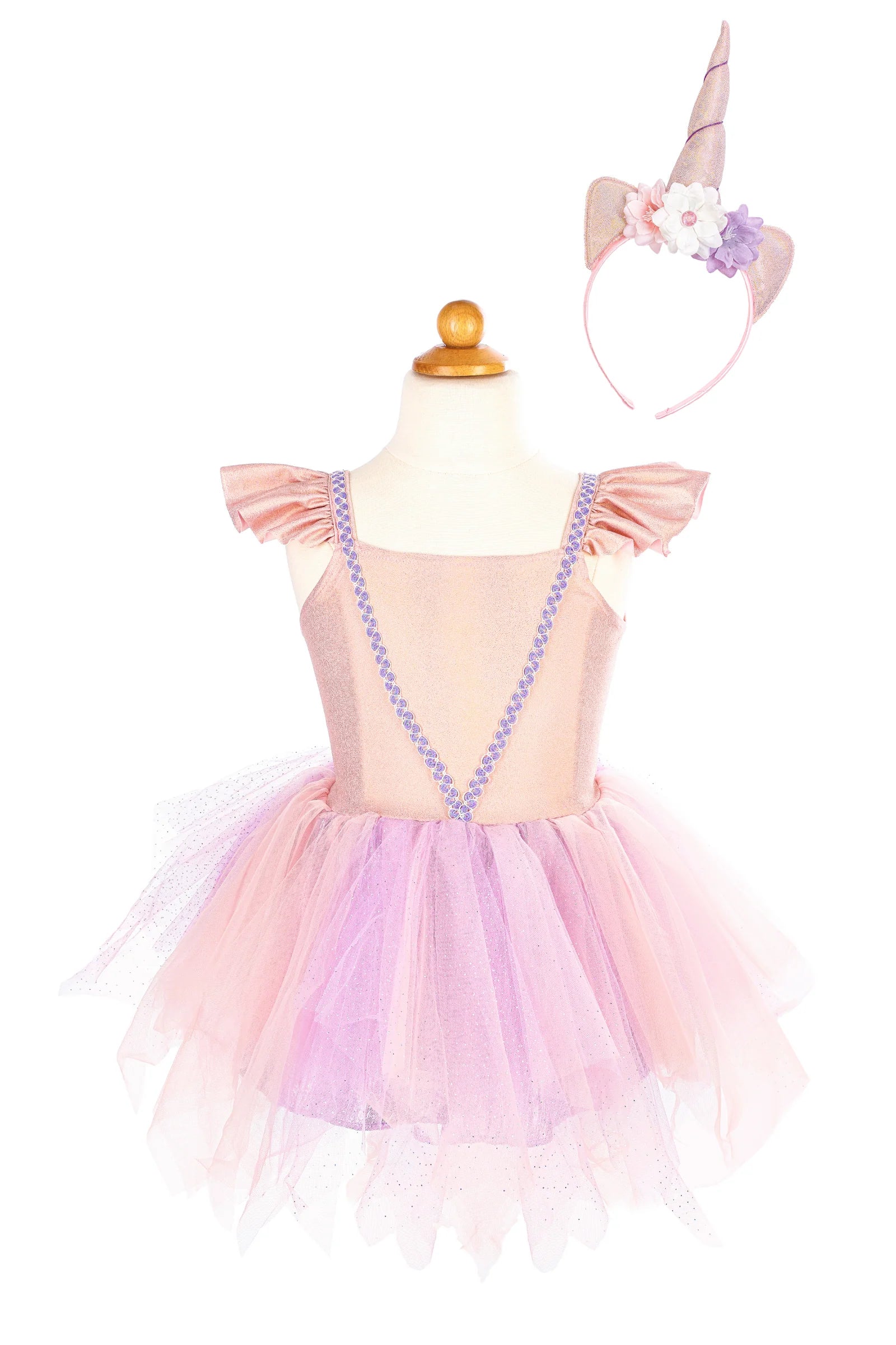 GREAT PRETENDERS PINK SHIMMER UNICORN DRESS & HEADBAND