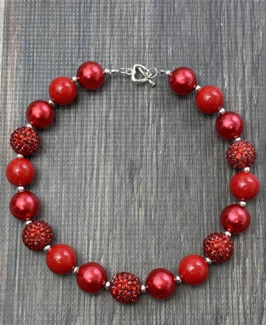 Valentines Necklace -Red