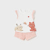Mayoral kitty cat short set