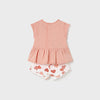 Mayoral kitty cat heart short set