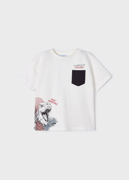 Mayoral short sleeve Dino pocket tee