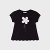 Mayoral flower embroidered tee