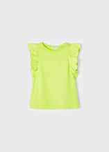 Load image into Gallery viewer, Mayoral lime green flutter sleeve shirt
