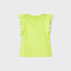 Mayoral lime green flutter sleeve shirt
