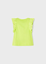 Load image into Gallery viewer, Mayoral lime green flutter sleeve shirt
