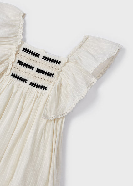 Mayoral Ivory embroidered dress Mayoral Ivory embroidered dress