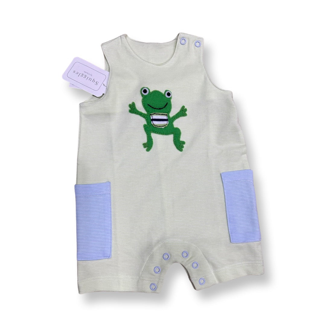 Squiggles Frog Sunsuit With Pockets