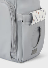Load image into Gallery viewer, Mayoral grey leather backpack diaper bag
