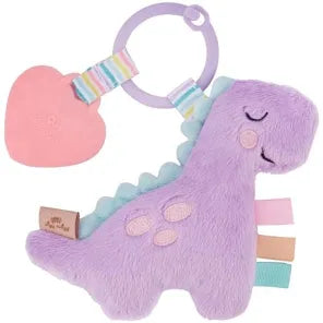 Itzy Ritzy - Plush Teether Lilac Dino