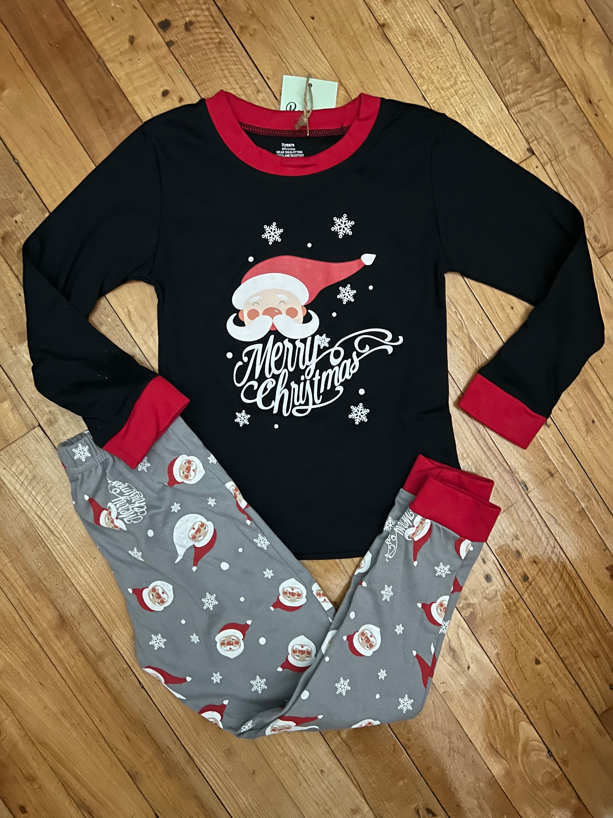 Merry Christmas Pajamas - Black