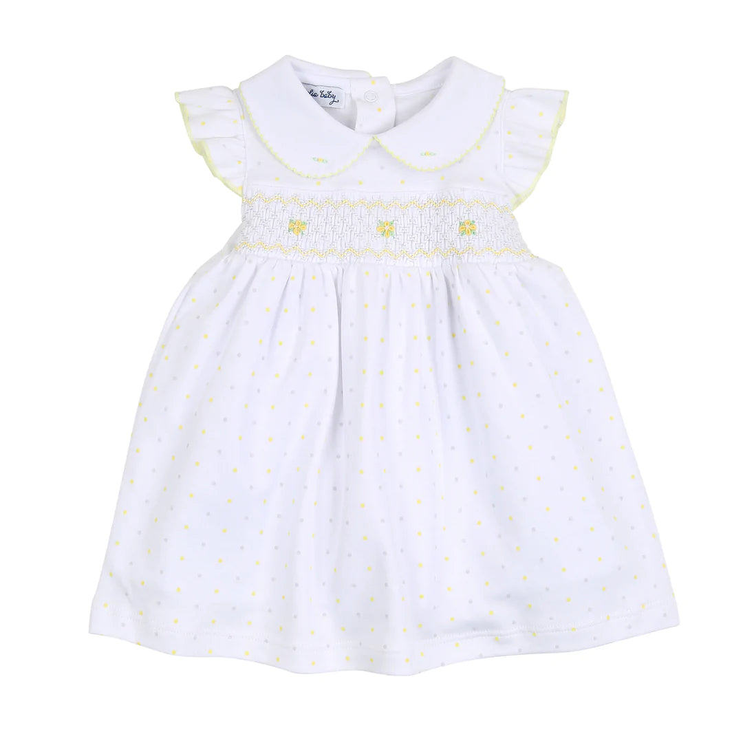 Magnolia Baby Easter Smocked Flutter Dress