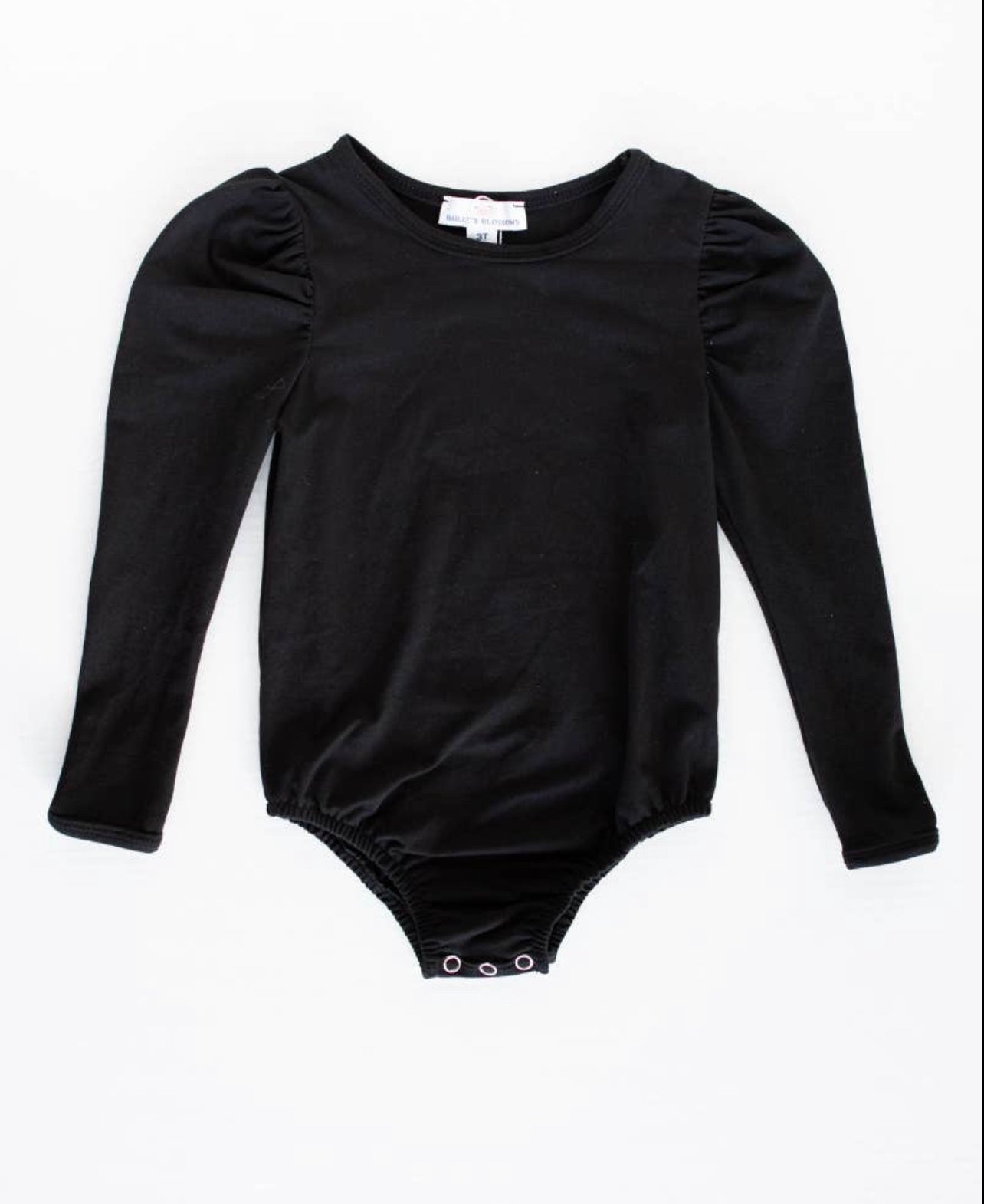 BB Rosalind Puff Long Sleeve Leotard - Black