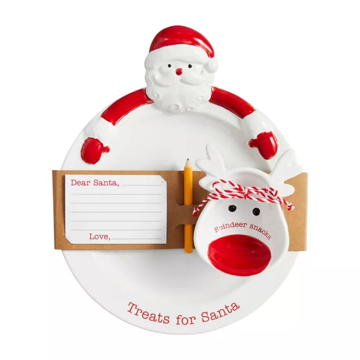 Mudpie Santa Cookie Plate Set