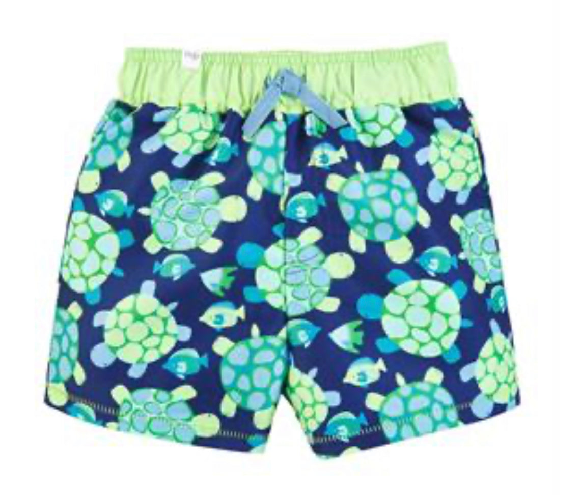 Mudpie turtle swim trunks