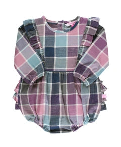 RuffleButts Remy Plaid Waterfall Bubble