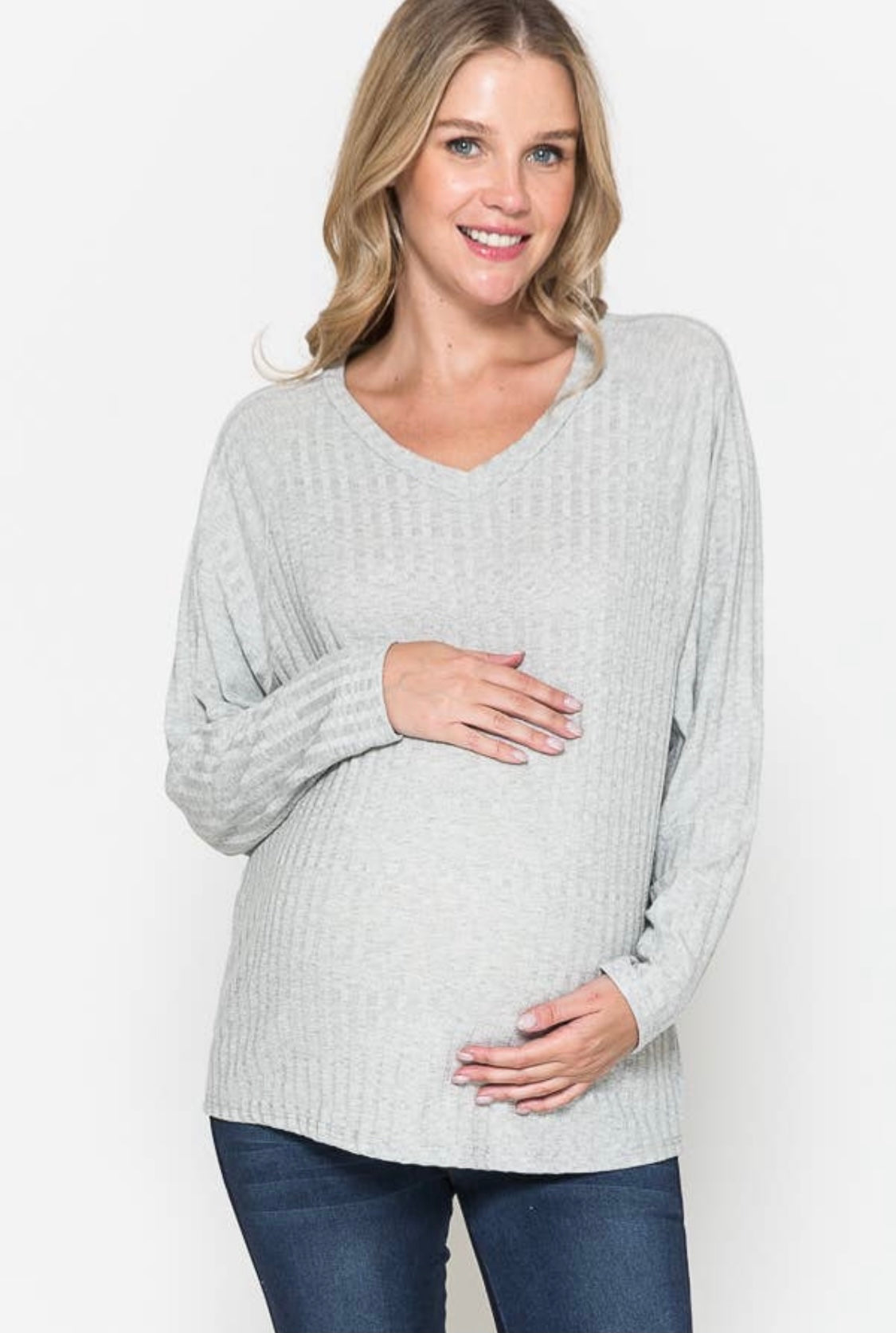 V Neck Raglan Maternity Top