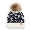 C.C Kids Leopard Pattern Beanie with Pom