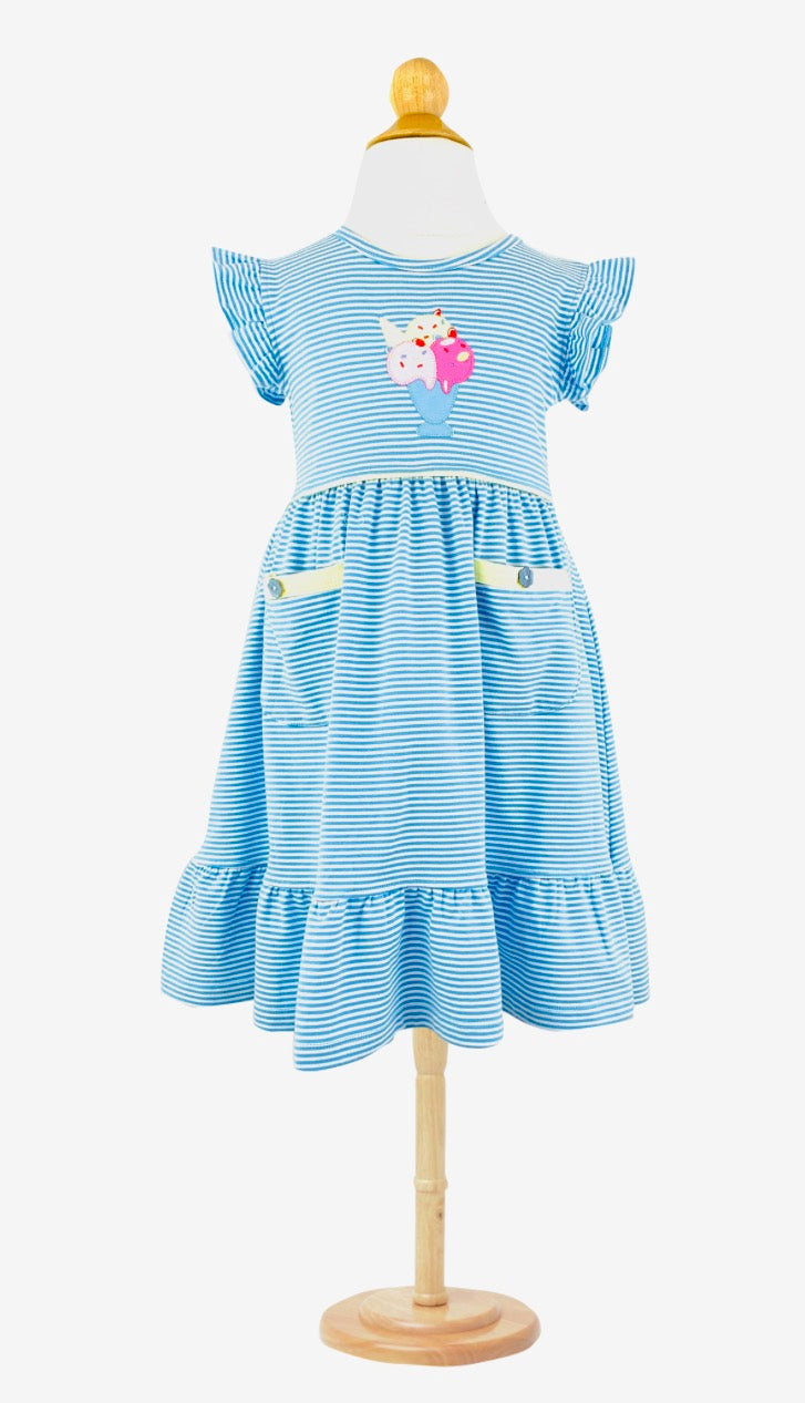 Ishtex Ice-Cream Appliqué Dress