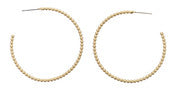 Jane Marie Thin Ball Hoop Earrings