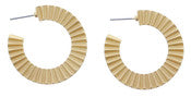 Jane Marie Wavy ZigZag Large Gold Hoop Earrings