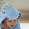 Elegant baby hooded towel Dino