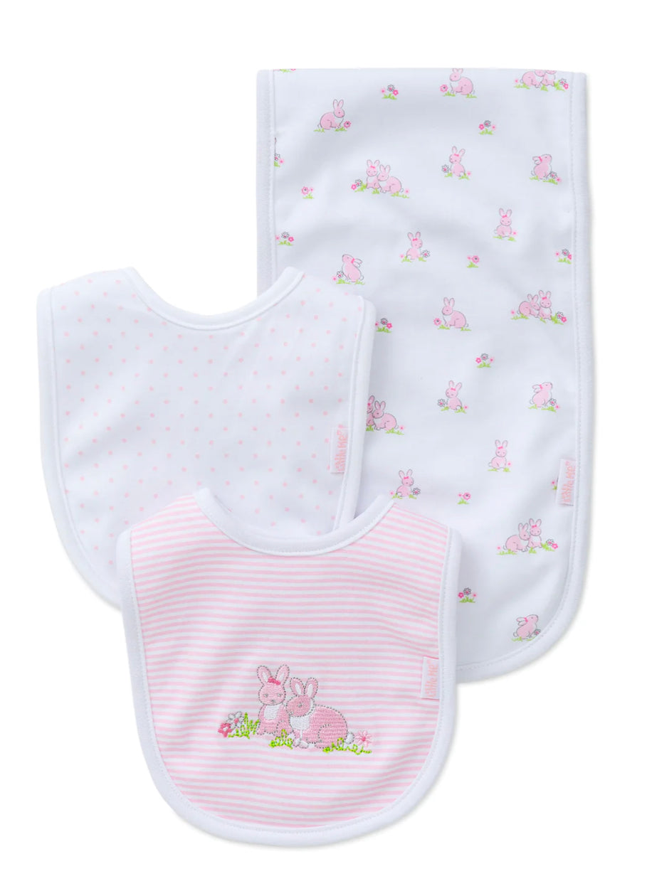 Baby Bunnies Bib and Burp set