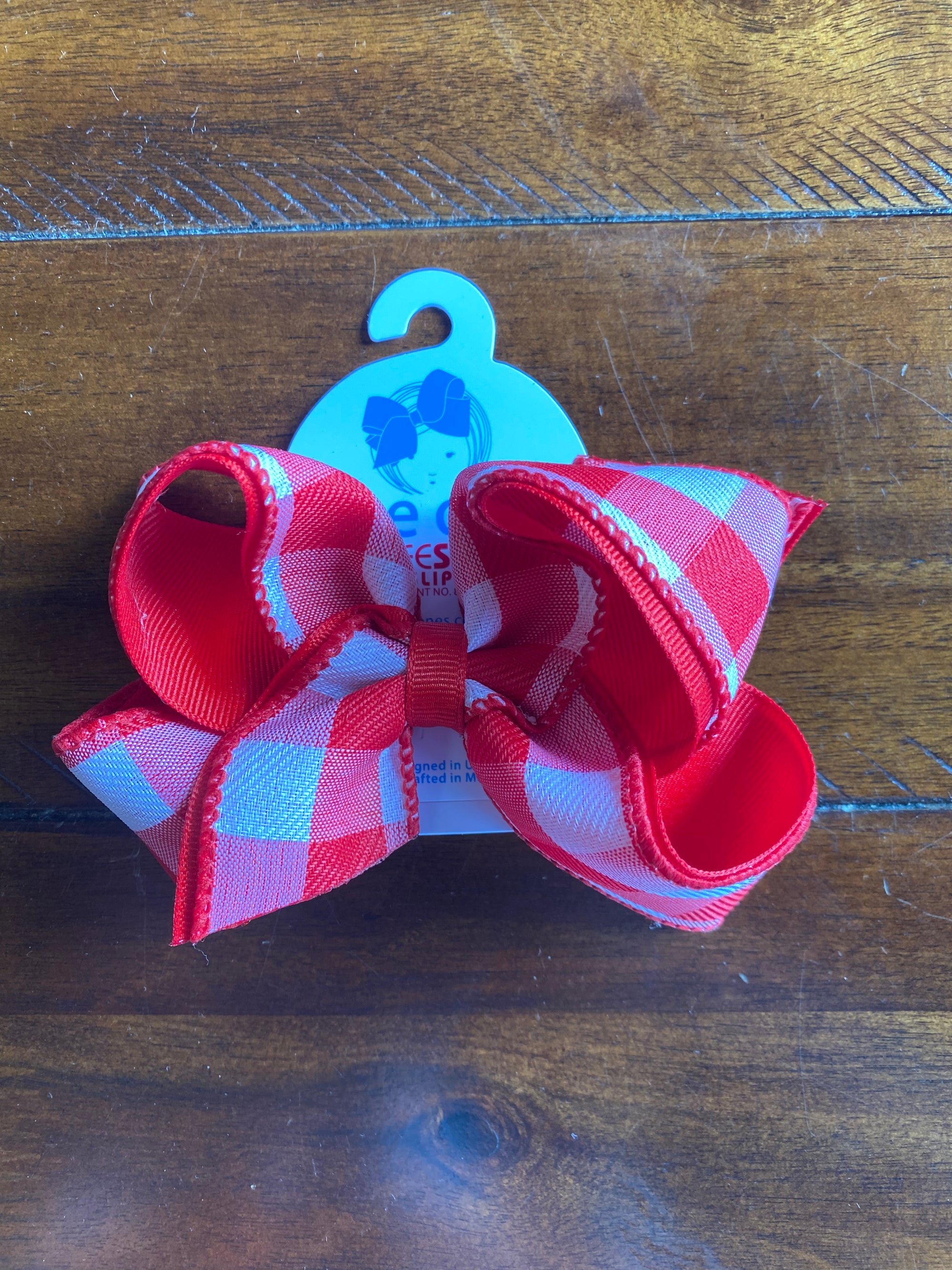 Medium Red Plaid Wee Ones Bow