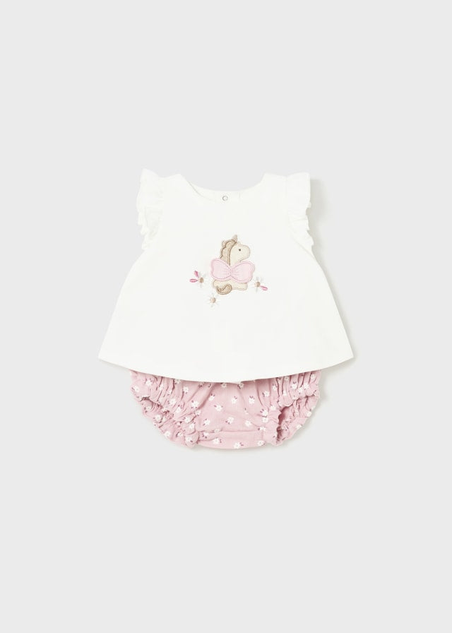 Mayoral Colorete Unicorn Shorts Set