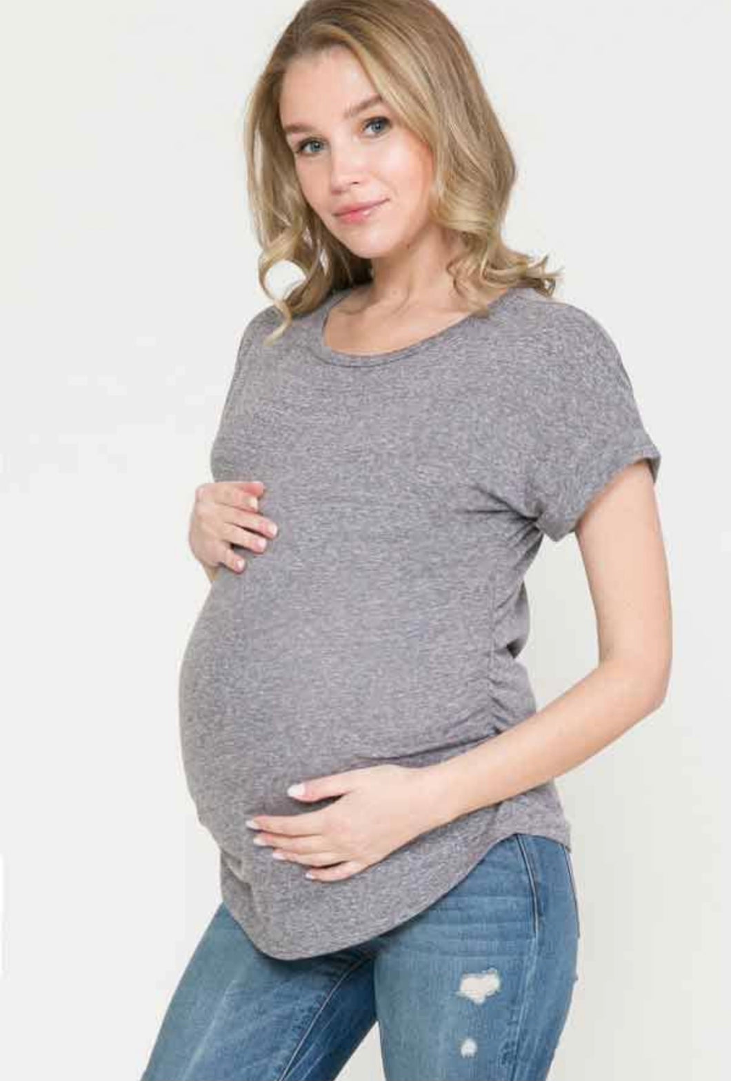 Charcoal Maternity Top