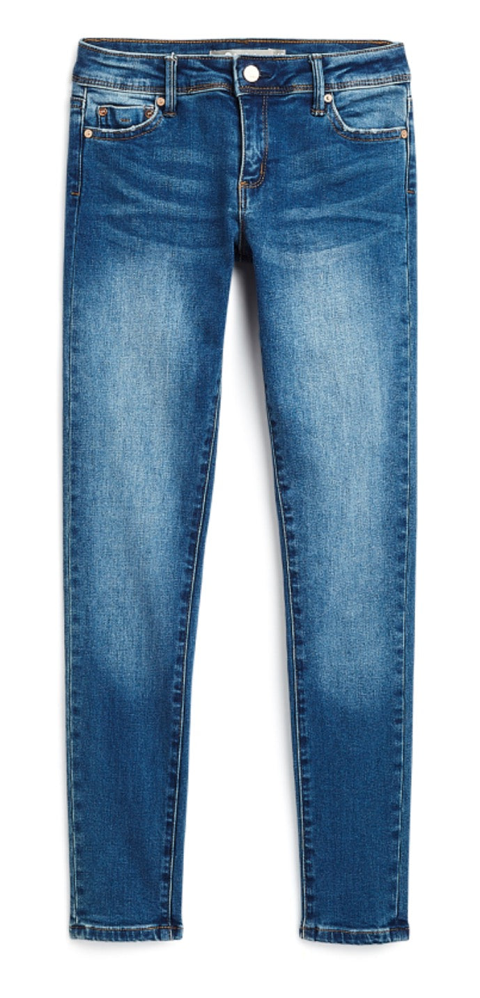 Tractr Diane Slim Fit Midrise Denim Blue Jeans