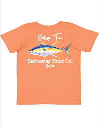 Saltwater Boys Yellowfin Tuna Short Sleeve Tee Light Blue