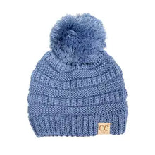 Load image into Gallery viewer, C.C Kids Solid Knit Pom Beanie
