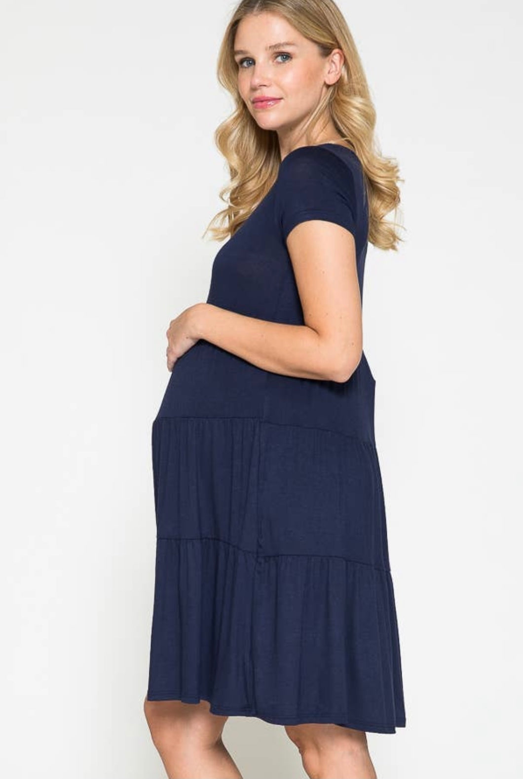 Navy Maternity Dress