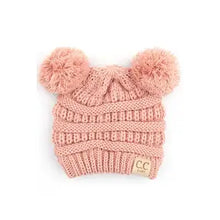 Load image into Gallery viewer, C.C Baby Knit Double Pom Pom Beanie
