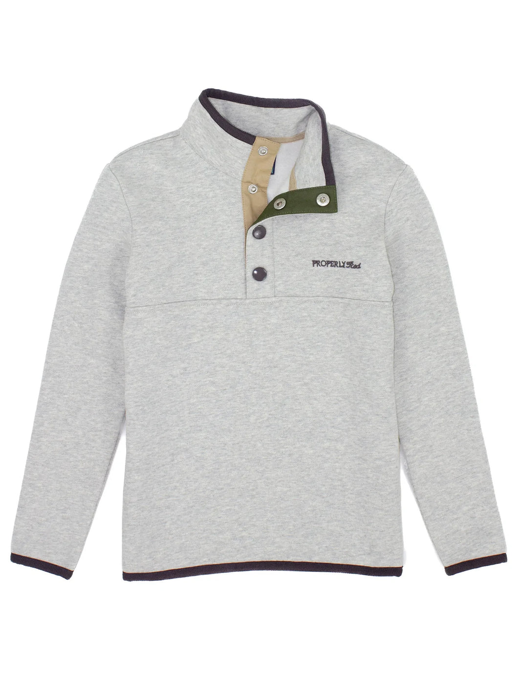 PROPERLY Tied - Carter Pullover -Heather Grey