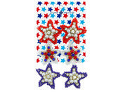 Jane Marie Tiered Red, White, & Blue Stars Earrings