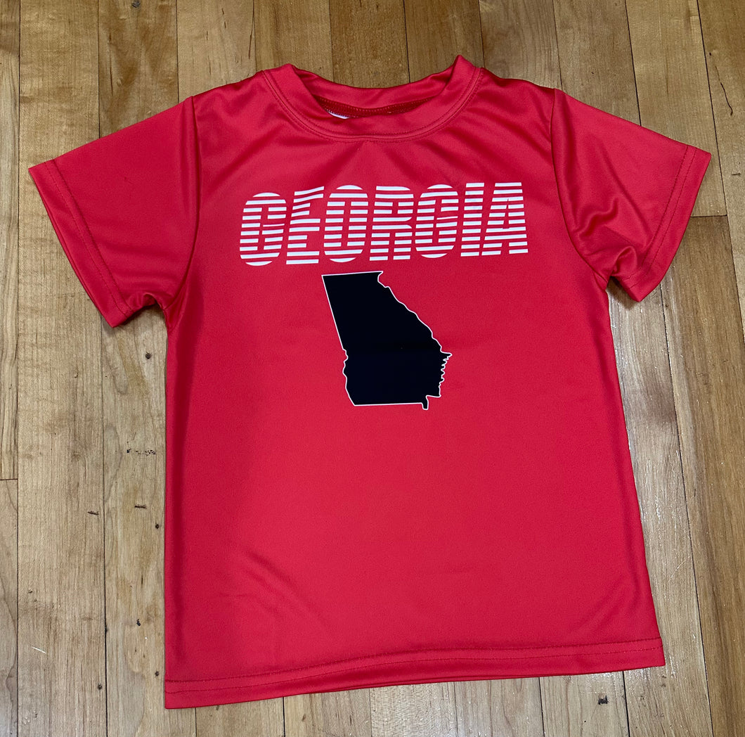 Georgia Logo Red Short Sleeve