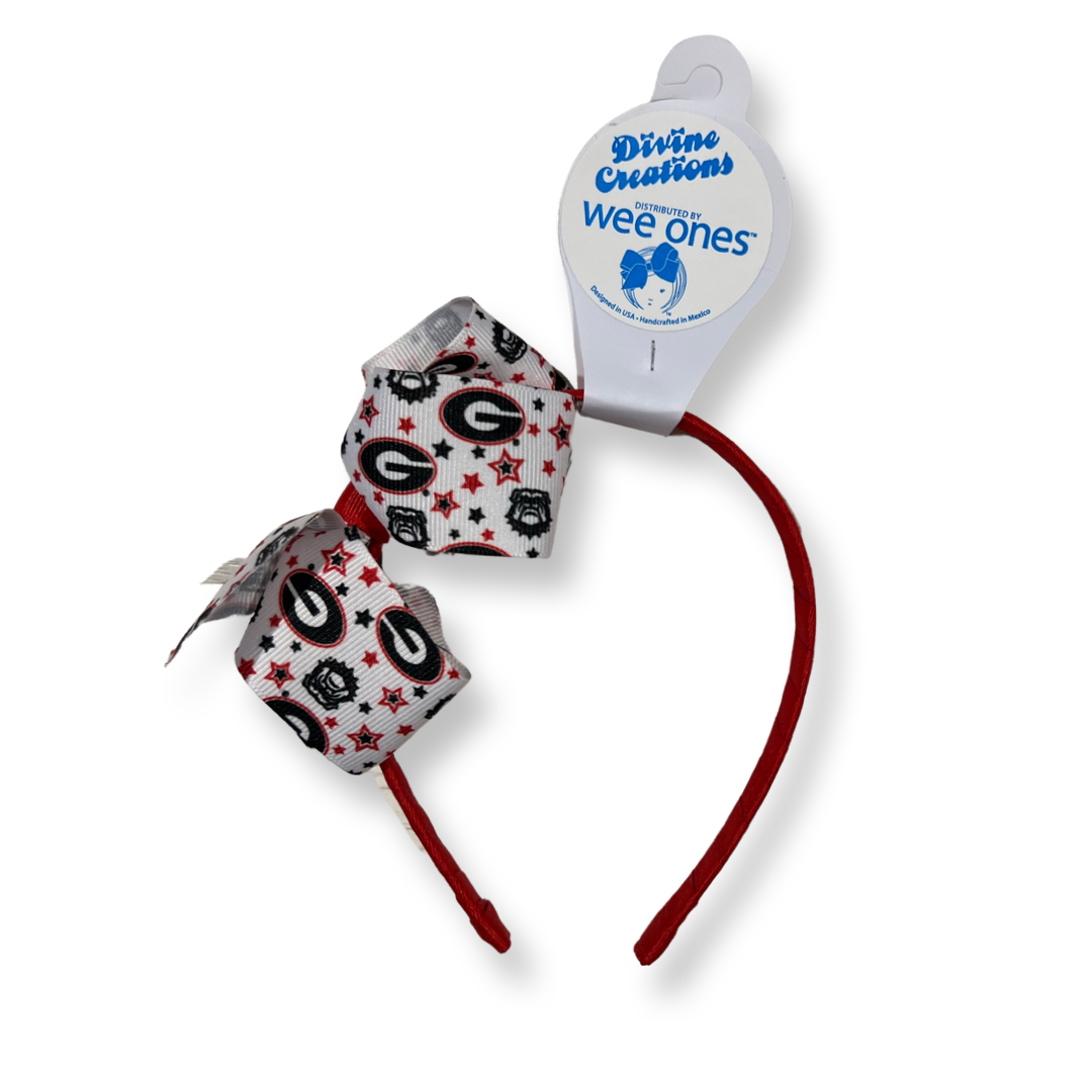 Wee Ones UGA Print Bow Headband