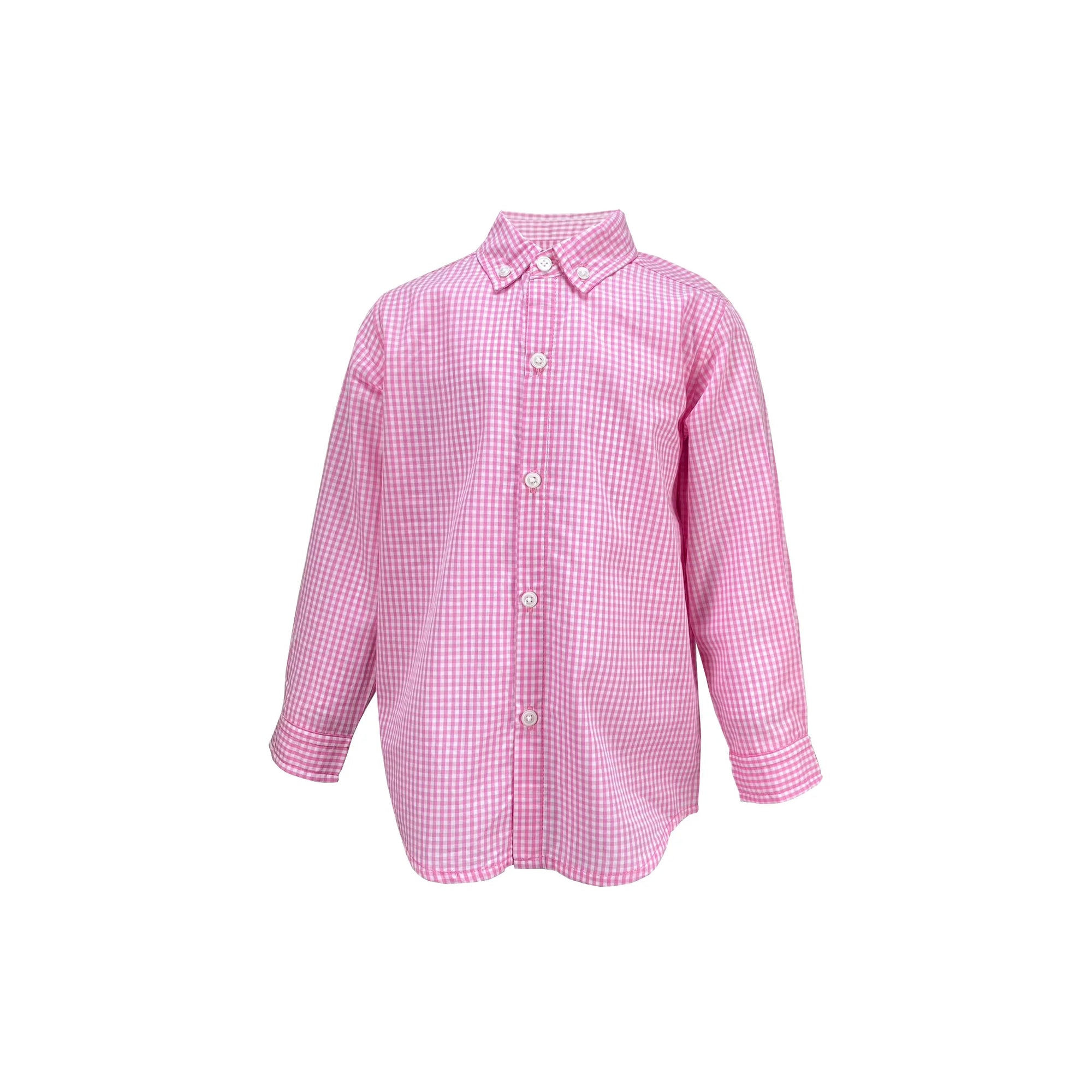 Ishtex Boys Pink L/S Button Down Shirt