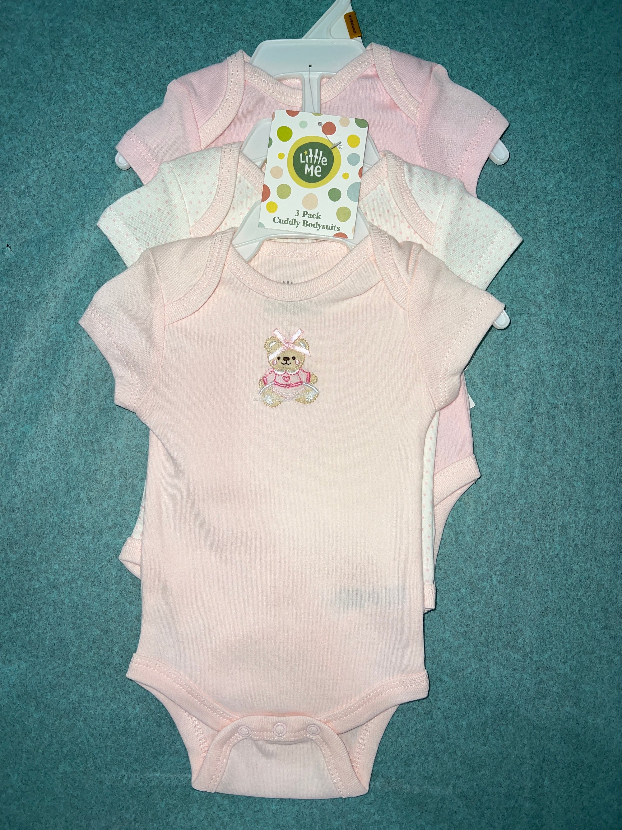 Little Me - Ballerina Bear 3pc Bodysuits